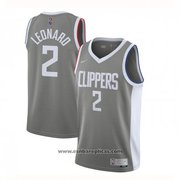 Los Angeles Clippers Kawhi Leonard NO 2 Earned 2020-21 Gray Jersey