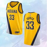 NO 33 Myles Turner Jersey Indiana Pacers Statement Edition Yellow