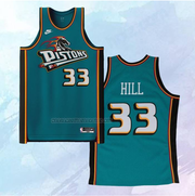 NO 33 Grant Hill Detroit Pistons Classic Green Jersey 2022-23