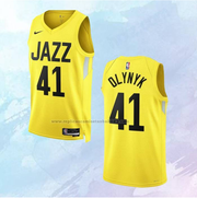 NO 41 Kelly Olynyk Jersey Utah Jazz Icon Yellow 2022-23