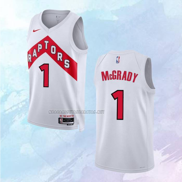 NO 1 Tracy Mcgrady Toronto Raptors Association White Jersey 2022-23