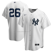 Men's Baseball Jersey New York Yankees Dj Lemahieu Home Replica White