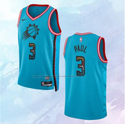 NO 3 Chris Paul Jersey Phoenix Suns City Blue 2022-23