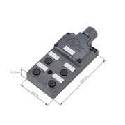 IP69K Waterproof IO 8 Ports M12 1CH Relay Junction Box 